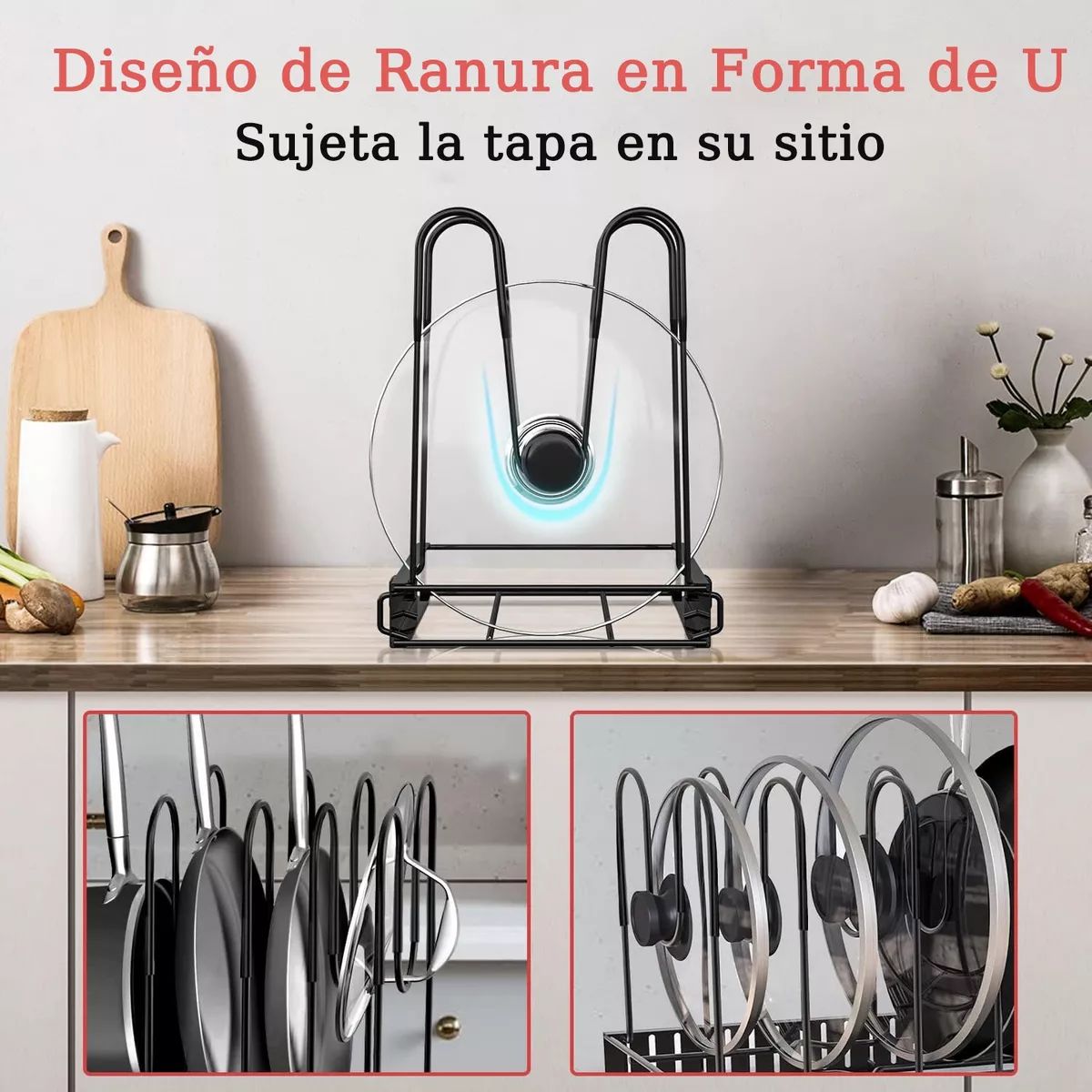 8 estantes organizadores para Ollas