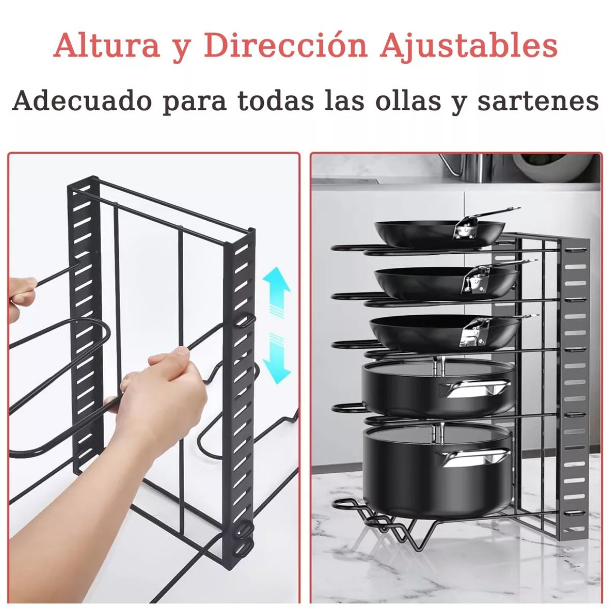 8 estantes organizadores para Ollas