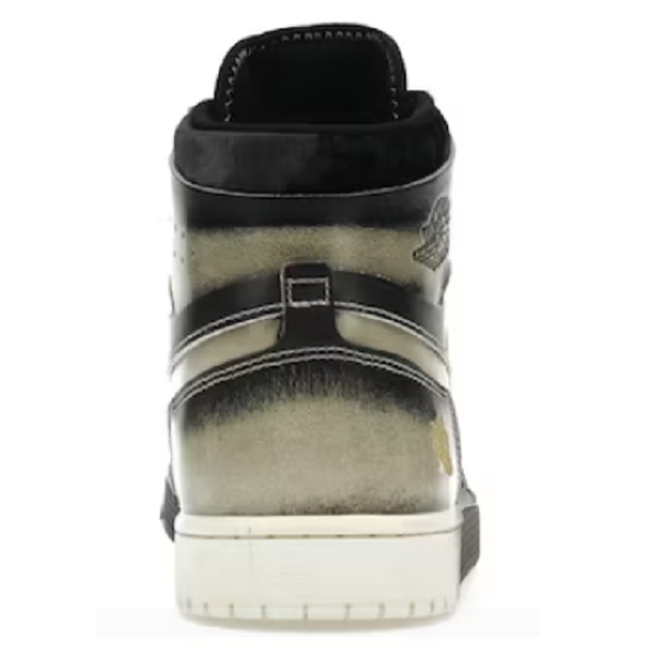 Tenis Air Jordan 1 Dia de Muertos Negro/marfil Unisex