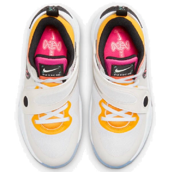 Tenis Nike Team Hustle D 11 Blanco/amarillo Basketball Mujer