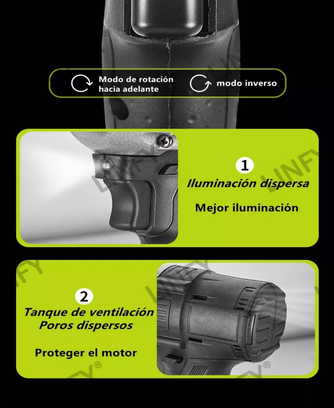 Kit Pistola De Impacto Atverce Inalámbrica Con Batería