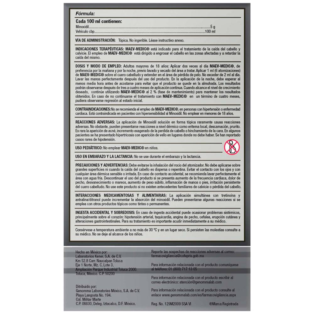 Sistema GB Solución Anticaída, Tratamiento Capilar Minoxidil 5%, 60 ml