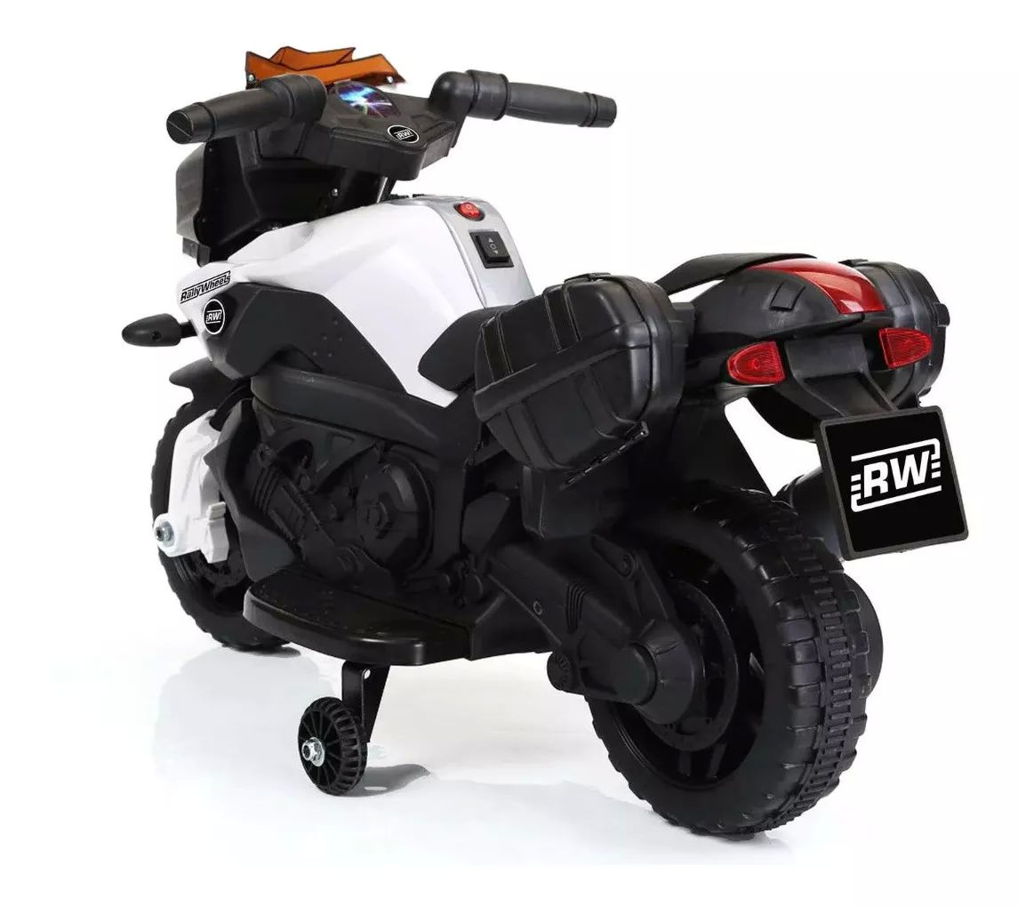 Montable moto Eléctrico con sonidos Funzone Negro - Blanco