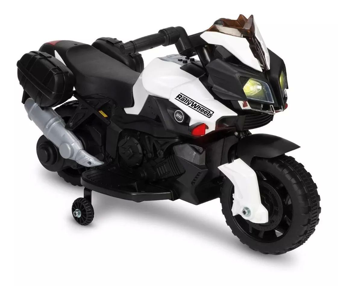 Montable moto Eléctrico con sonidos Funzone Negro - Blanco