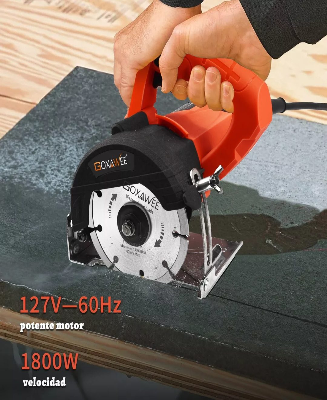 Sierra Circular Cortadora Goxawee Para Azulejos Marmol 1800w