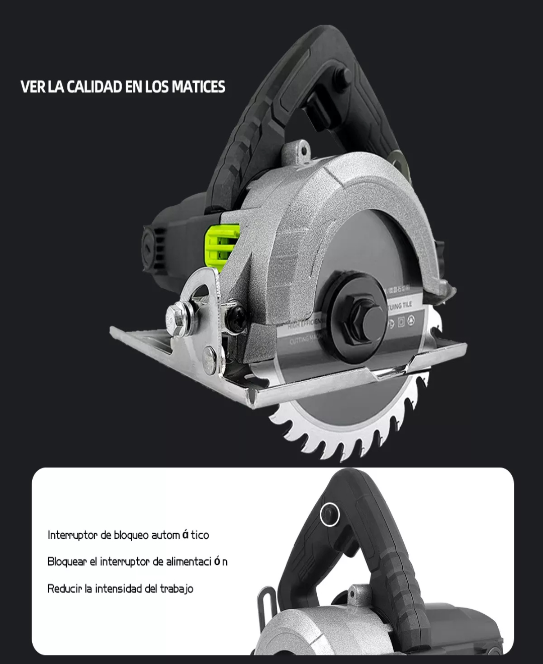 Cortador De Madera Eléctrico Circular Para Azulejos, 2100 W