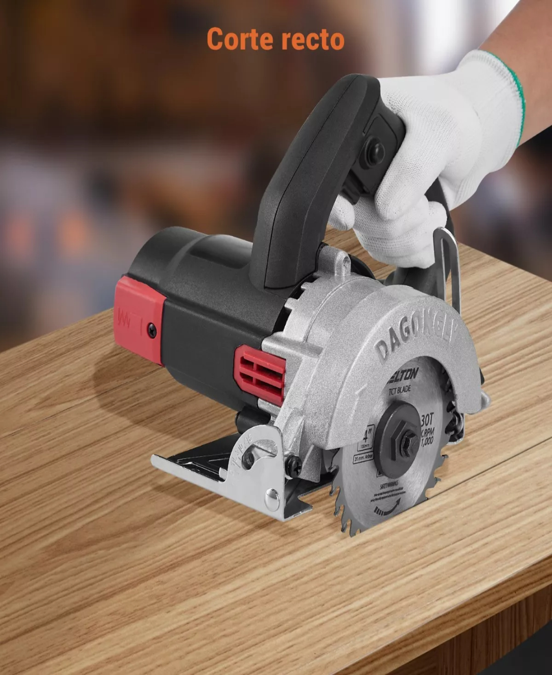 Sierra Circular Eléctrica Para Cortar Madera 1200w+cuchilla