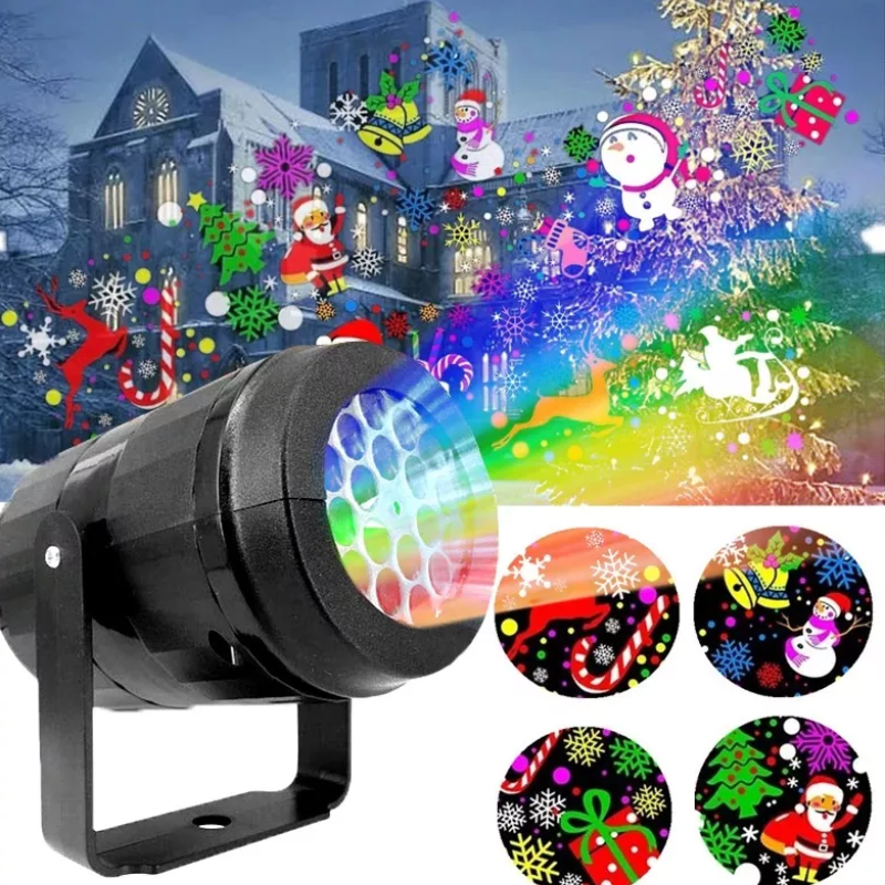 Proyector Luces Figuras De Santa Navidad Reno Led