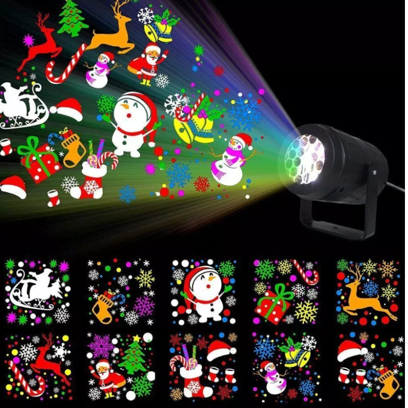 Proyector Luces Figuras De Santa Navidad Reno Led