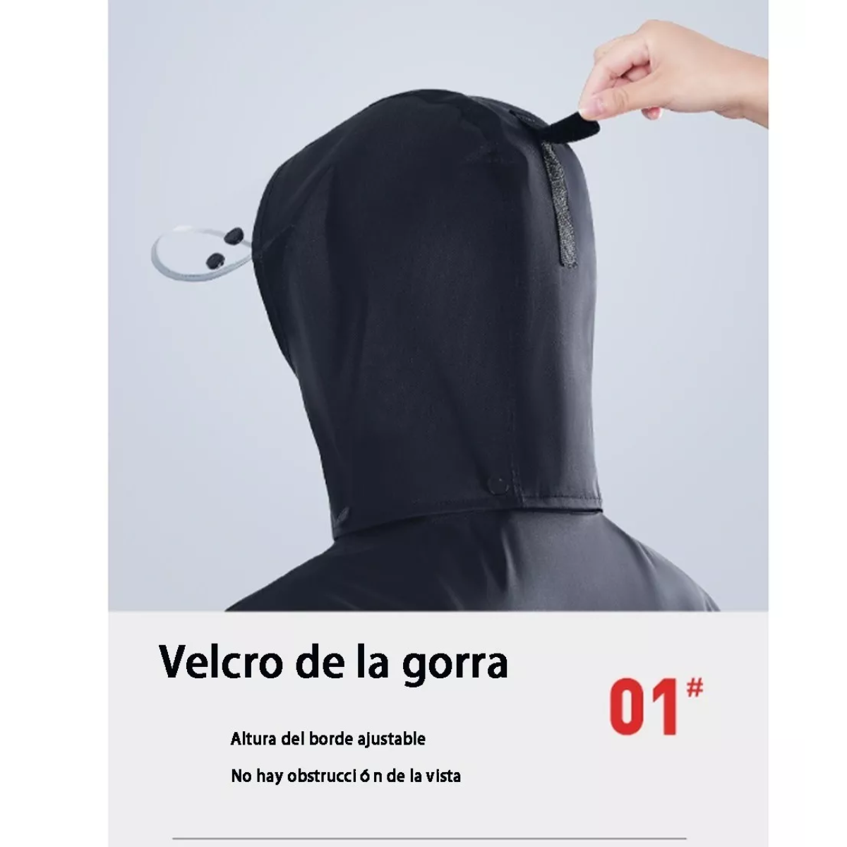 Impermeable Para Motociclista Reflejante Reforzado/negro 4XL