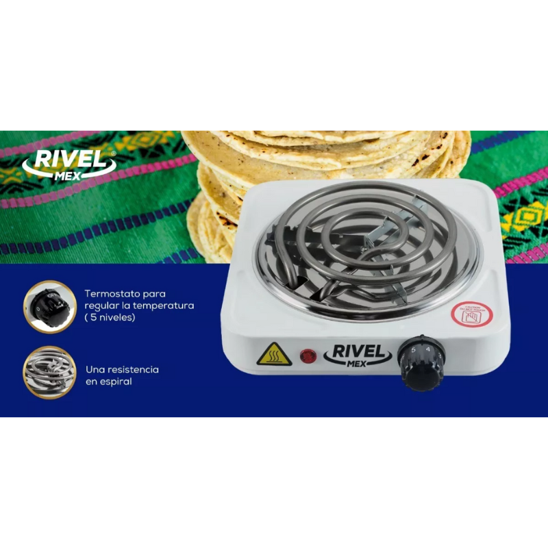 Parrilla Eléctrica quemador en espiral.