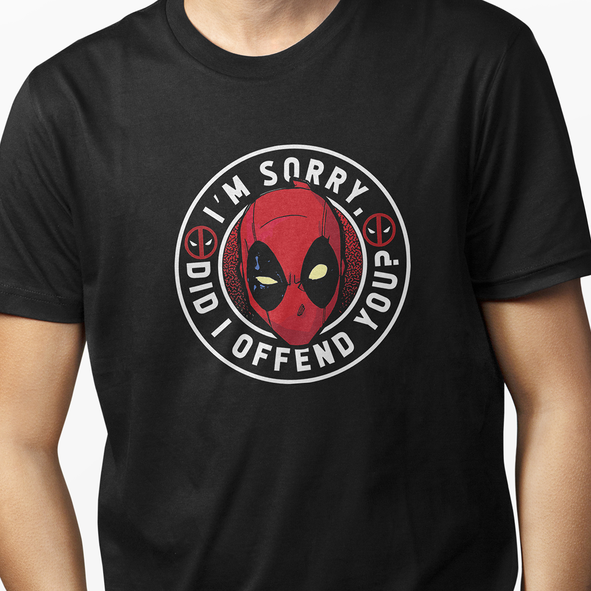 Playera Casual para Hombre Pelicula Deadpool  Negra