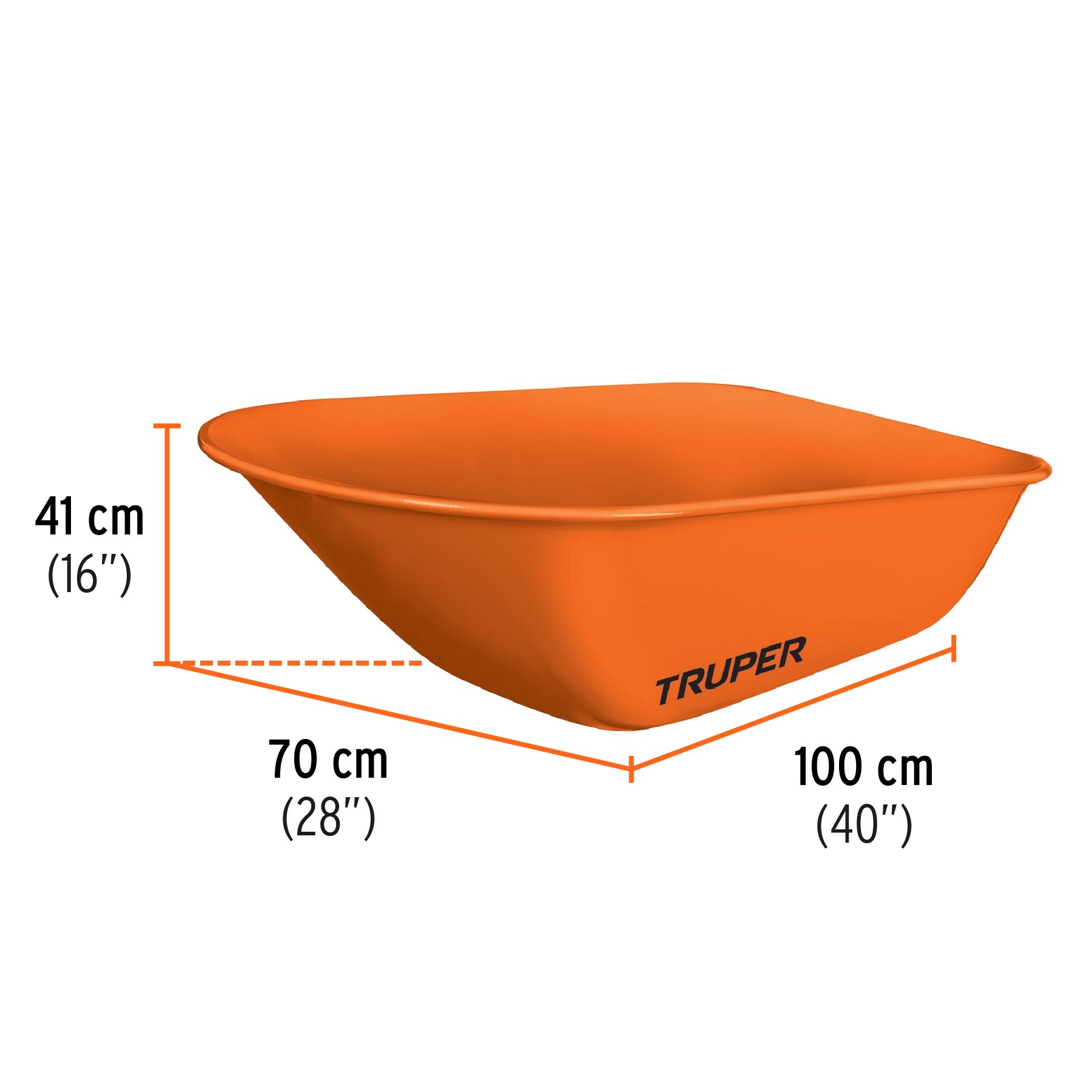 CARRETILLA 8 FT3 NEUMÁTICA, BASTIDOR TUBULAR, TRUPER 11249