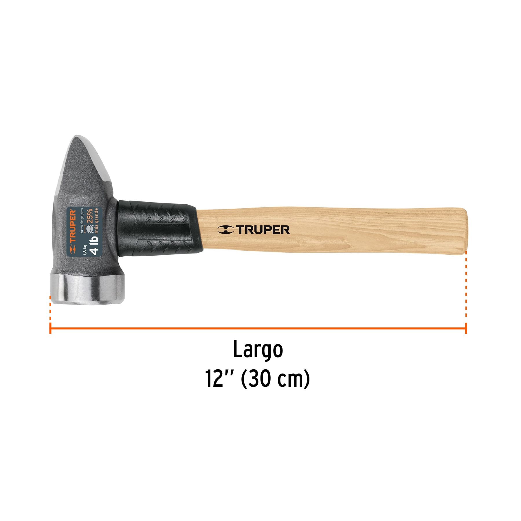 MARRO PARA HERRERÍA 4 LB MANGO 12", TRUPER 11253