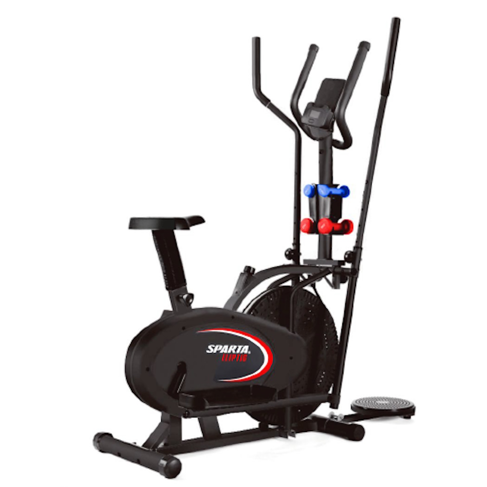 Aparato Ejercicio Caminadora Elíptica 3 En 1 Con Mancuernas Y Twister Sparta Fitness.