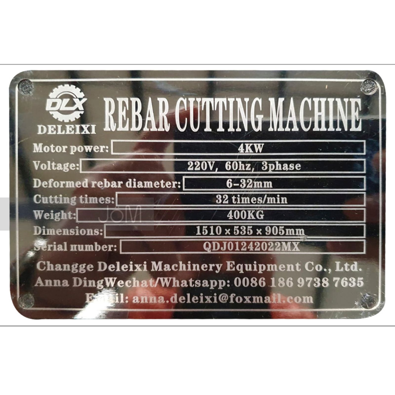 Maquina Cortadora de Varilla, JÖM