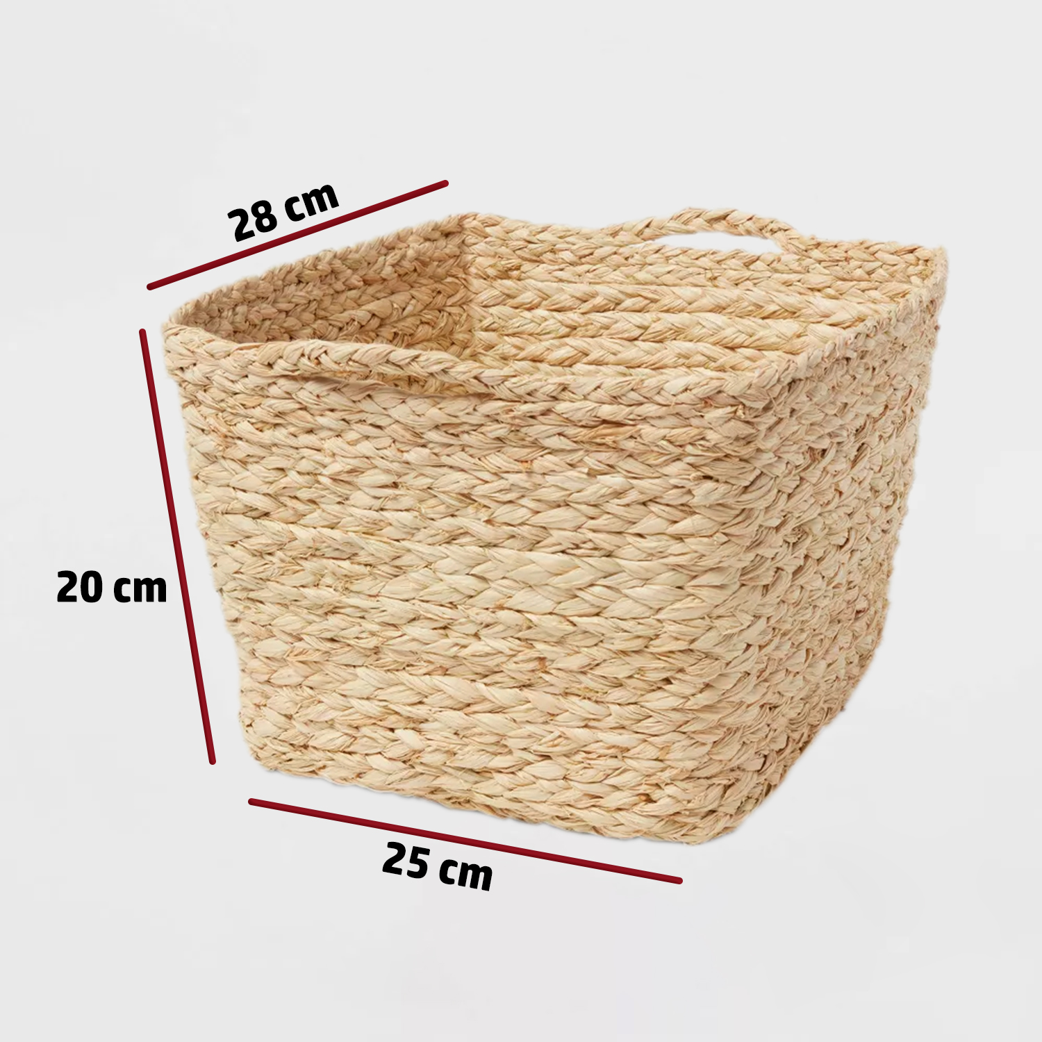 Canasta de Rafia trenzada con asas integradas para organizar la despensa de la cocina, gabinetes, armarios, encimeras, estantes, capacidad para alimentos, bebidas, aperitivos