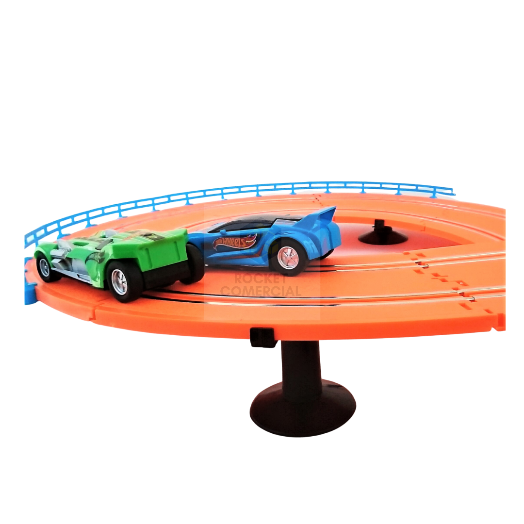 Pista autos Electrica HotWheels + 2 autos y contrloes