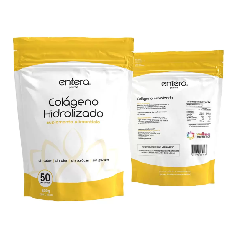 Entera Pharma Colágeno Hidrolizado en polvo 500g.