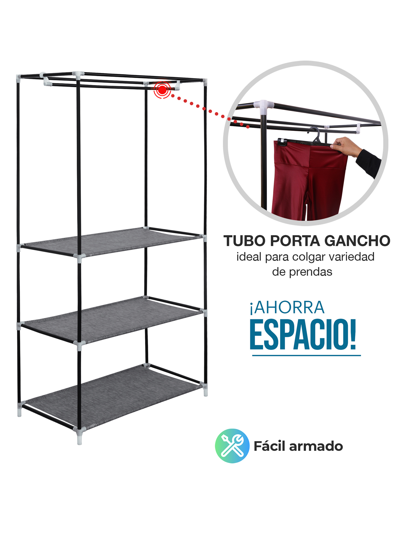 AGBOX Zapatera Con Cubierta De Tela Con 7 Niveles Organizadores TH-ARMZA01