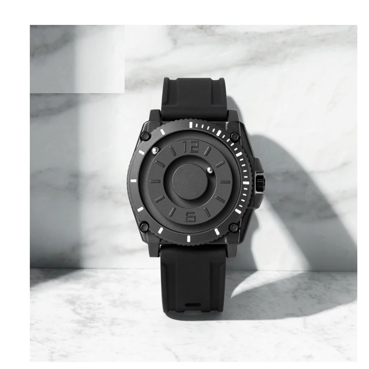 Reloj deportivo informal de lujo balines negro contra agua militar magnético metálico imanes