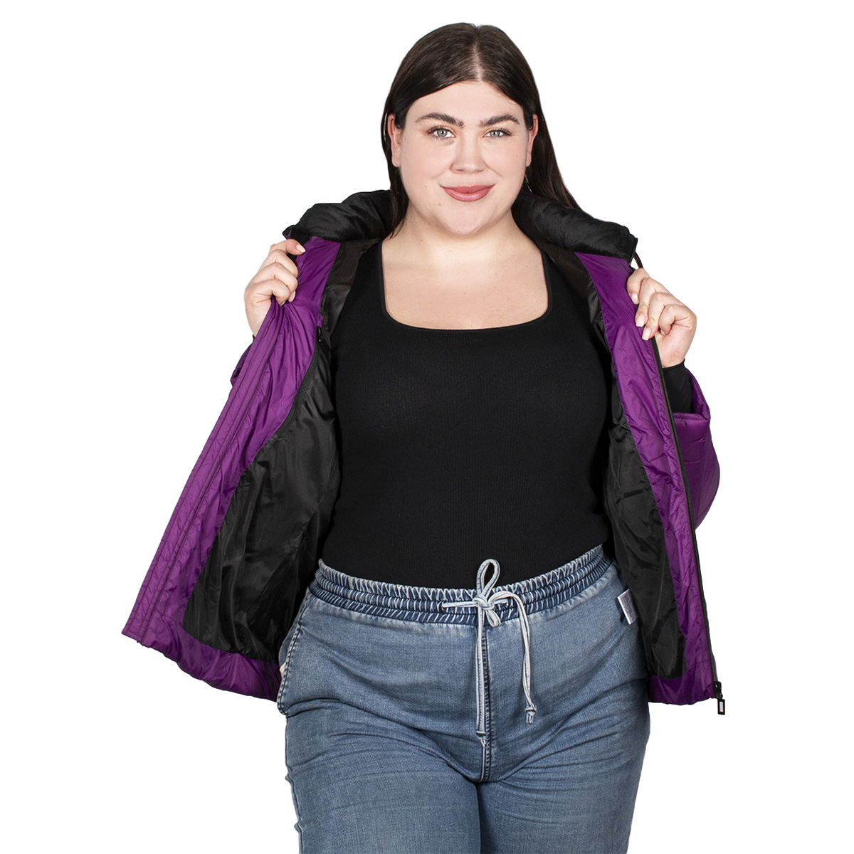 Chamarra Mujer Greenlander Capitonada Plus Size Pol8496xl