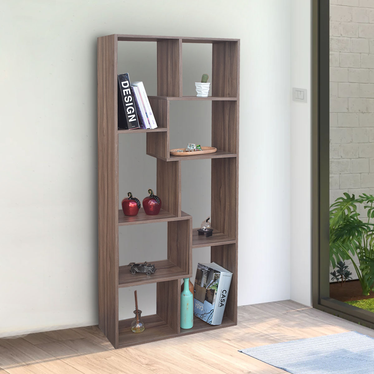 Mueble Organizador Librero Hogare Parota 