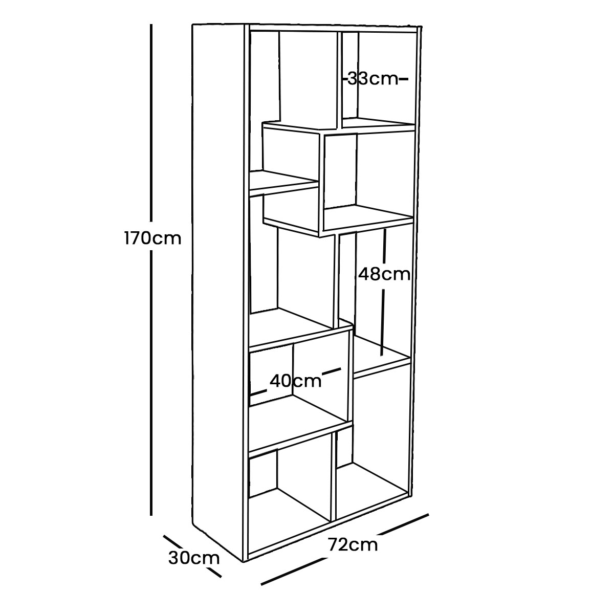 Mueble Organizador Librero Hogare Parota 