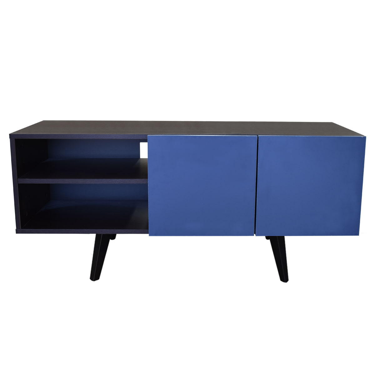  Mueble para TV de 50" Suecia  Minimalista y Elegante Hogare Chocolate Azul 