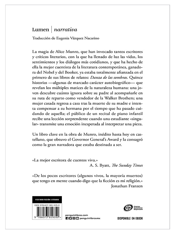 La danza de las sombras Autor Alice Munro