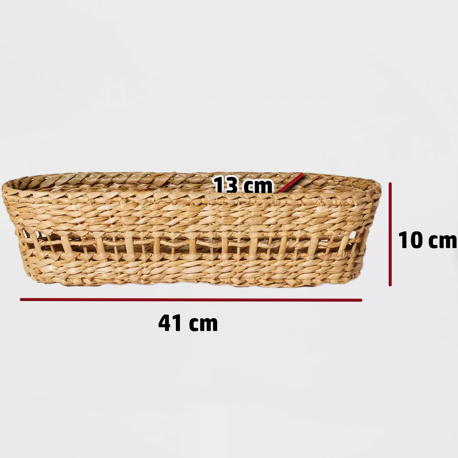 Cesta para pan tejida oblonga natural, cesta tejida para almacenamiento, uso en restaurantes, cocinas, salas, etc.