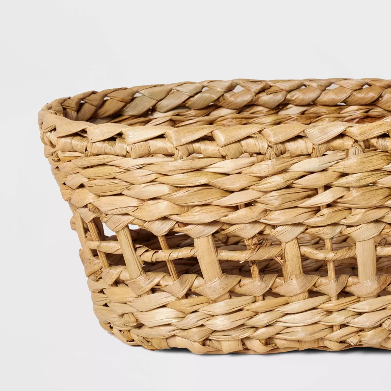 Cesta para pan tejida oblonga natural, cesta tejida para almacenamiento, uso en restaurantes, cocinas, salas, etc.