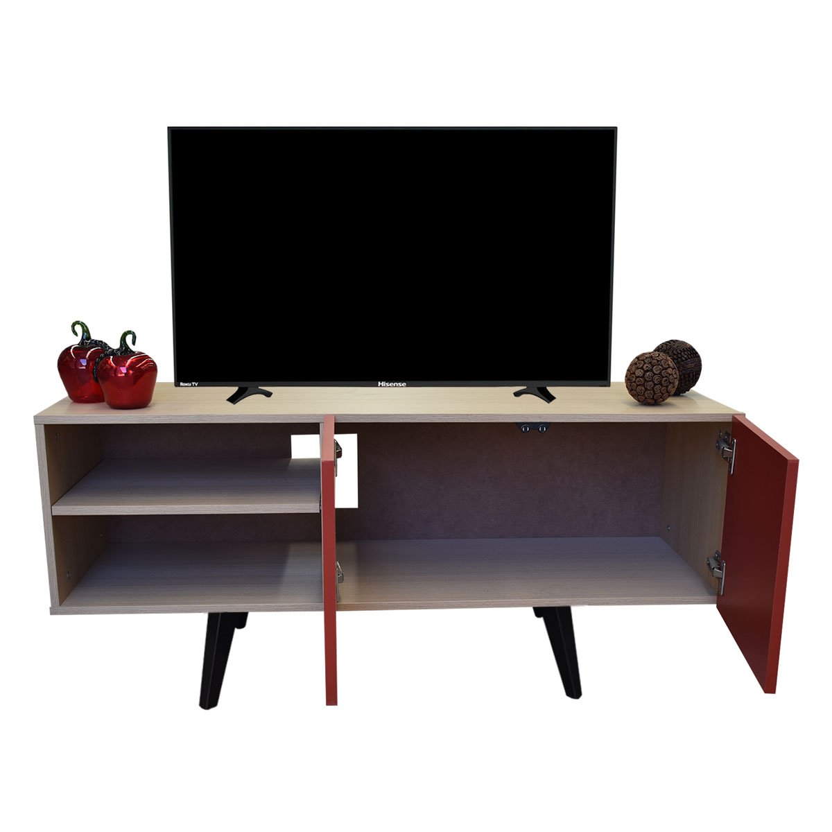  Mueble para TV de 50" Suecia  Inteligente  y Practico Hogare  Roble Rojo 