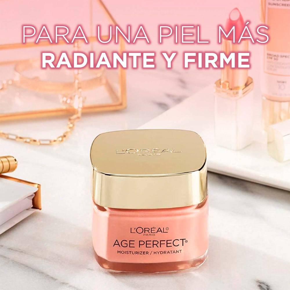 Crema Facial Antiedad Hidratante L'OREAL Paris Age Perfect, Rosy Tone Moisturizer, Peonía Imperial