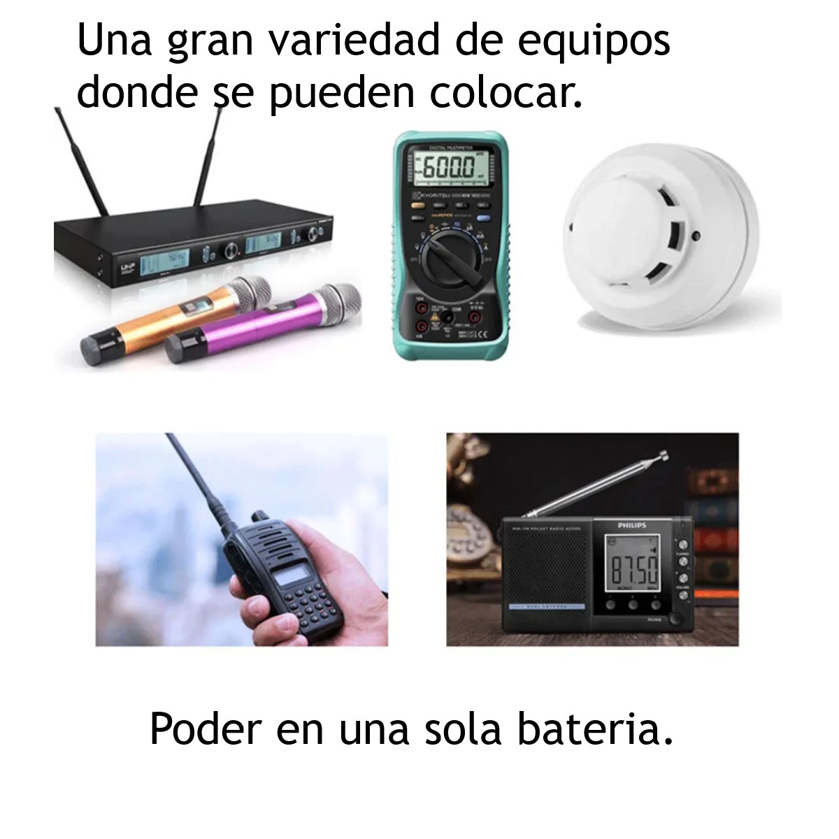 Batería recargable iones litio Pila 9V 6800mAh tipo C juguete electrónicos médicos USB azul blanco