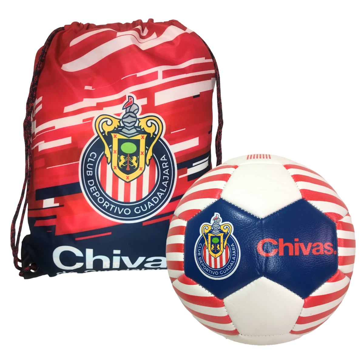 Kit Balon Y Morral De Futbol De Las Chivas