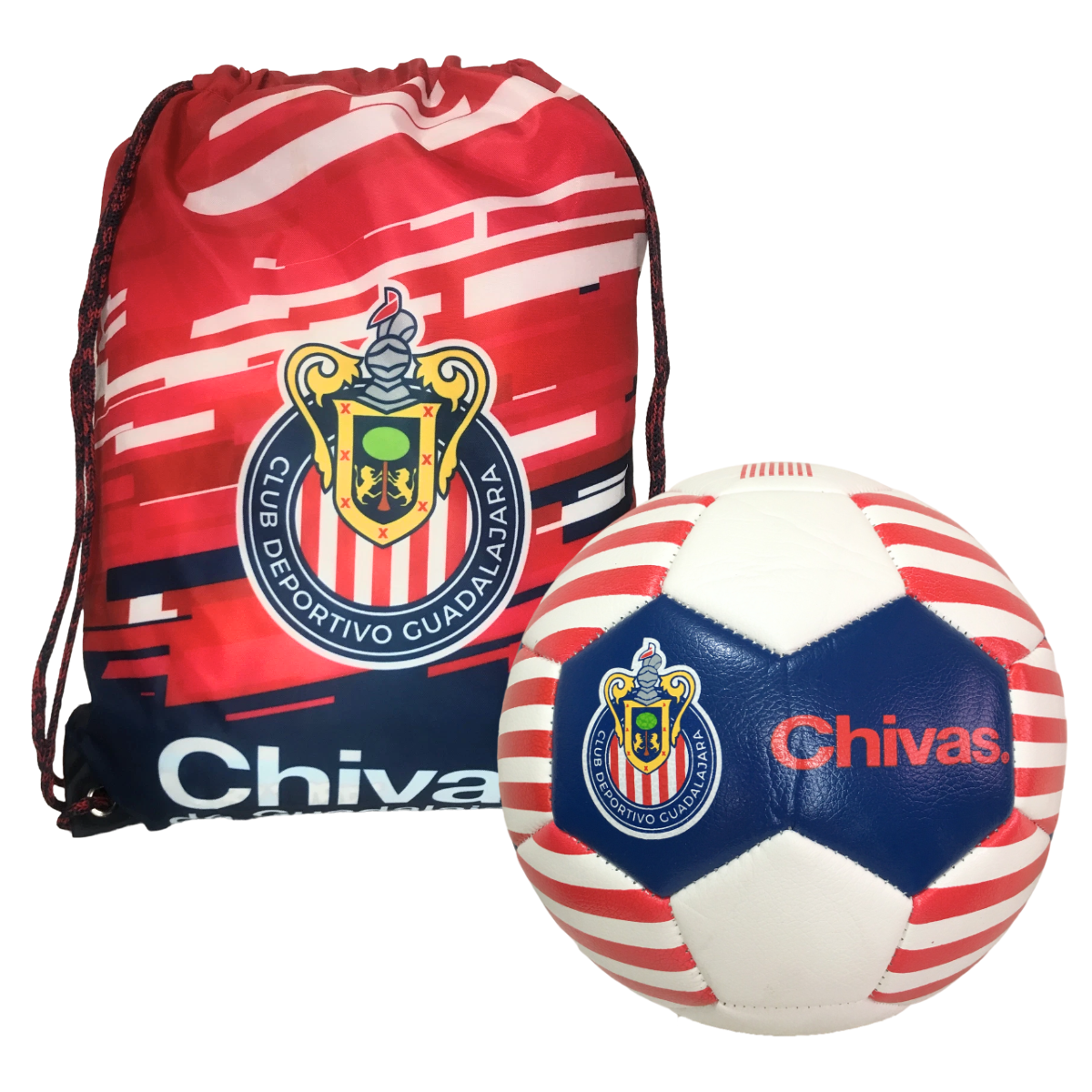 Kit Balón Y Morral De Futbol De Las Chivas