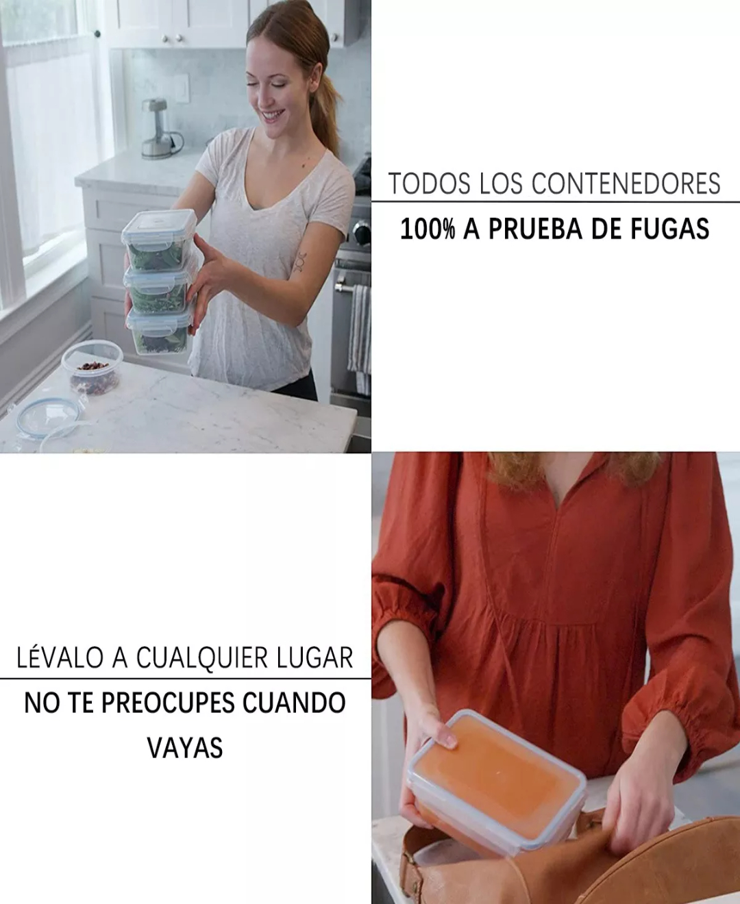 Recipientes Contenedores Herméticos Para Almacenar 34 Piezas