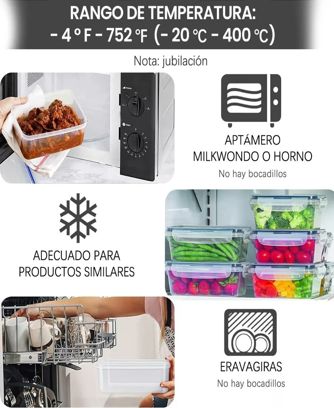 Recipientes Contenedores Herméticos Para Almacenar 34 Piezas