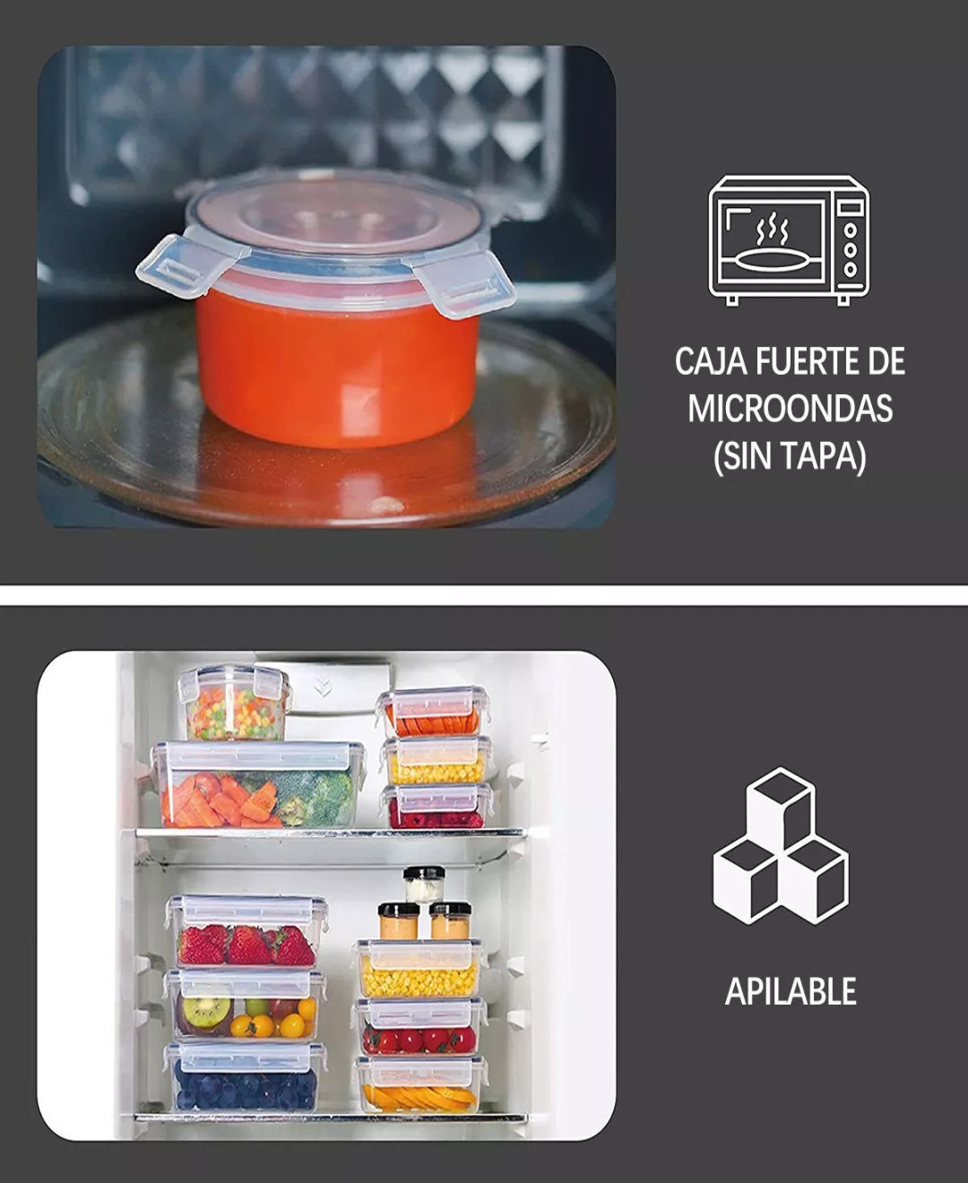 Recipientes Contenedores Herméticos Para Almacenar 34 Piezas