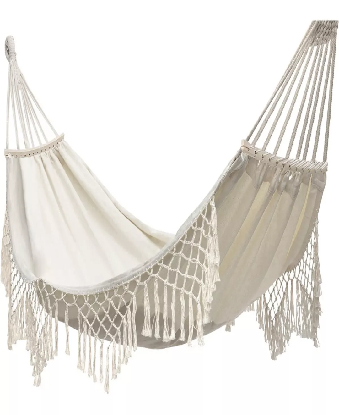 Gbhu Hamaca De Balcón Hecha A Mano Con Flecos, Hamaca Boho