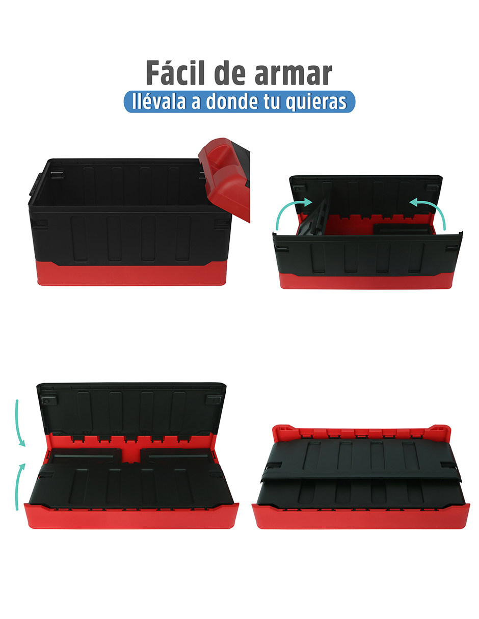 Caja Almacenamiento Plegable Organizador Con Tapa 72 Litros