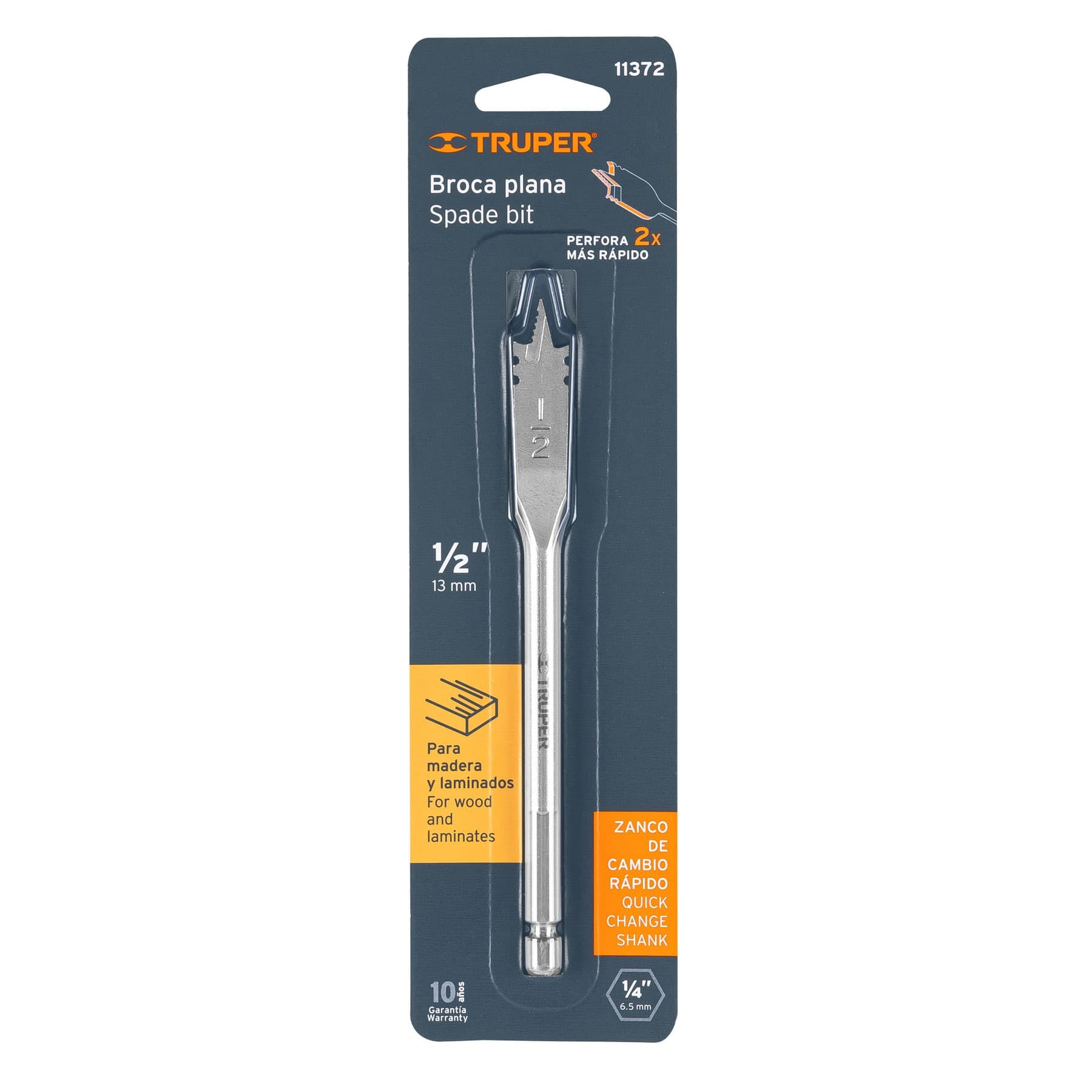 BROCA PLANA DE MANITA 1/2" PARA MADERA TRUPER 11372