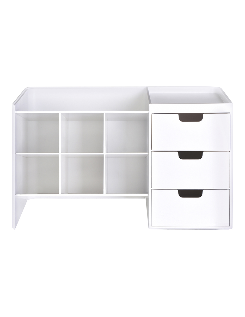 AGBOX Organizador De Escritorio Multiusos 6 Compartimentos Blanco AG-LTOHSB.