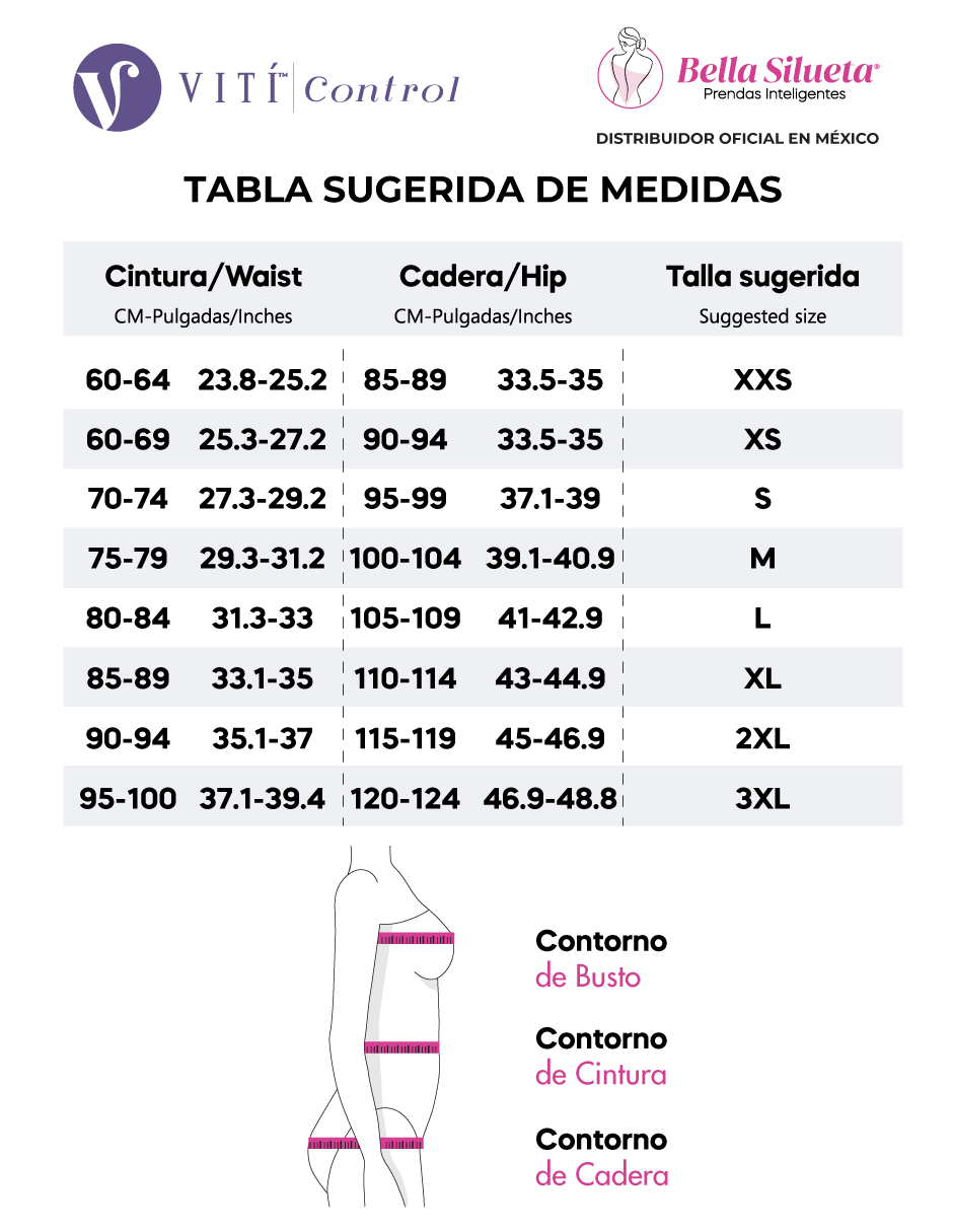 Faja Body Tipo Cachetero Vití Control Textil Smart Glow