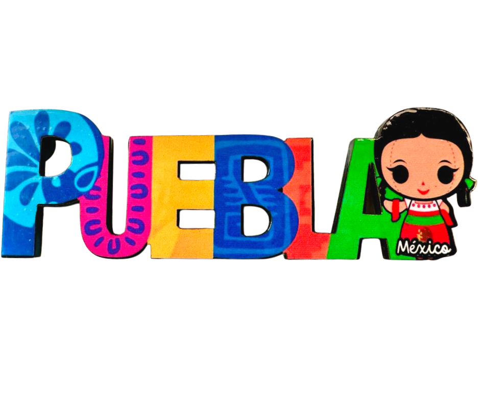 Puebla Mexico Imanes Para Refrigerador Souvenirs Recuerdo Turistico Pueblitos Magicos Playas MDF 3 mm