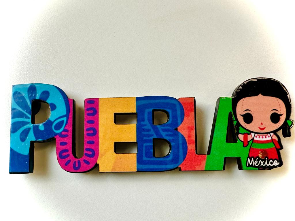 Puebla Mexico Imanes Para Refrigerador Souvenirs Recuerdo Turistico Pueblitos Magicos Playas MDF 3 mm