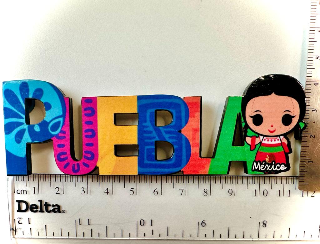 Puebla Mexico Imanes Para Refrigerador Souvenirs Recuerdo Turistico Pueblitos Magicos Playas MDF 3 mm