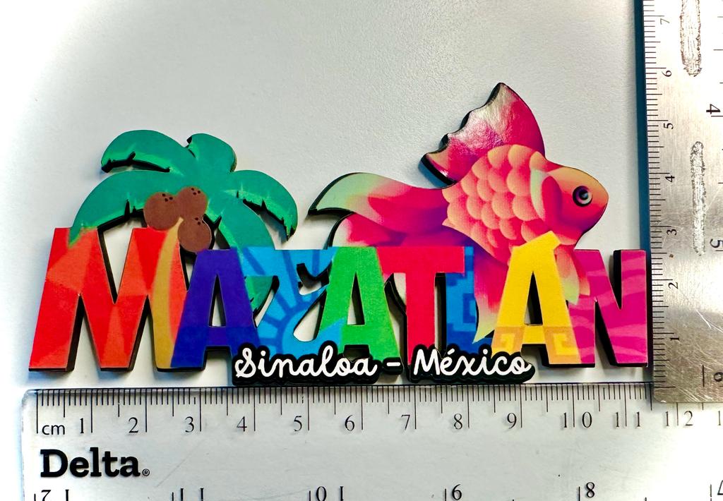 Mazatlan Mexico Imanes Para Refrigerador Souvenirs Recuerdo Turistico Pueblitos Magicos Playas MDF 3 mm