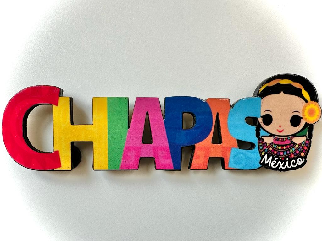 Chiapas Mexico Imanes Para Refrigerador Souvenirs Recuerdo Turistico Pueblitos Magicos Playas MDF 3 mm